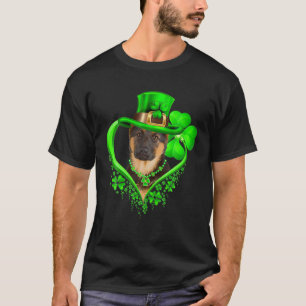 German Shepherd St Patricks Day Lover Irish Shamro T-Shirt