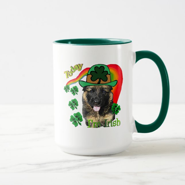 German Shepherd St Patricks Day Mug (Right)