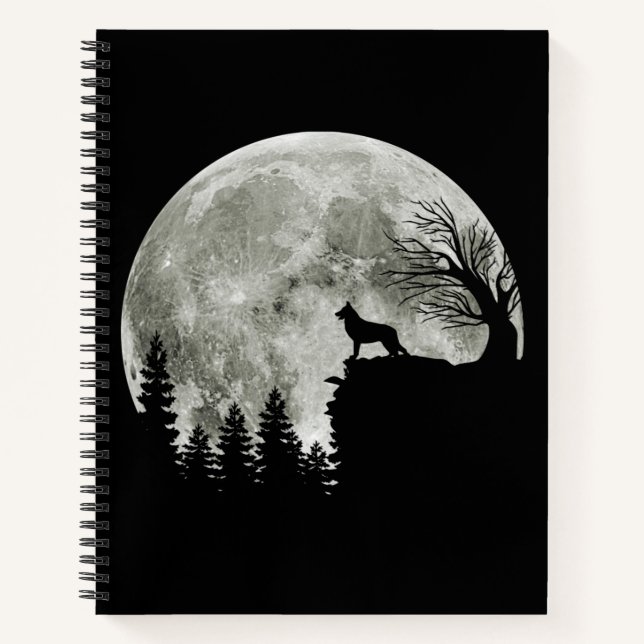  German Shepherd Standing On Mountain Halloween Notebook (Front)