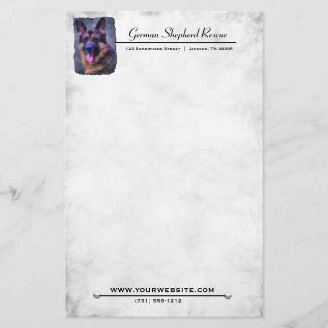German Shepherd Stationary Stationery (Front)