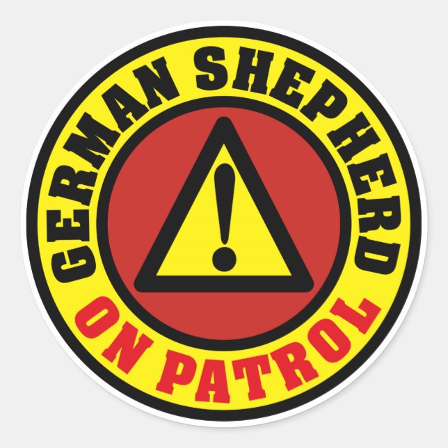 german shepherd sticker (Front)