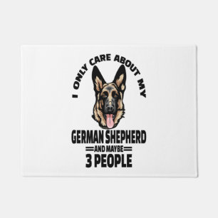German Shepherd Stickers - I Only Care About My Ge Doormat