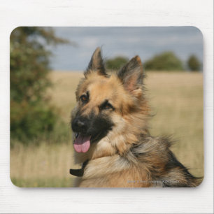 German Shepherd Sticking Tongue Out Mouse Pad