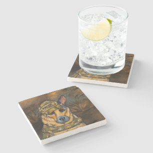 German Shepherd Stone Coaster