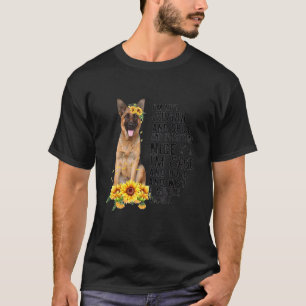 German Shepherd Sunflower Dog Mum Mama T-Shirt