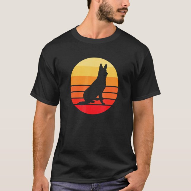 German Shepherd Sunset T-Shirt (Front)