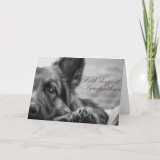 German shepherd sympathy card. card