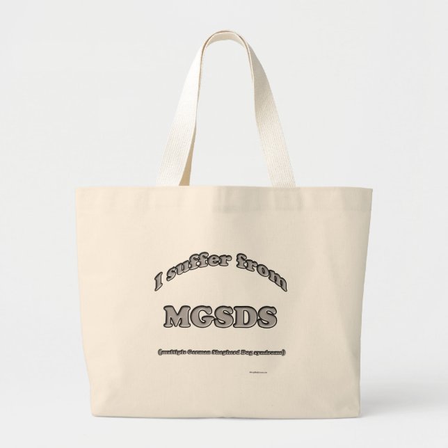 German Shepherd Syndrome Large Tote Bag (Front)