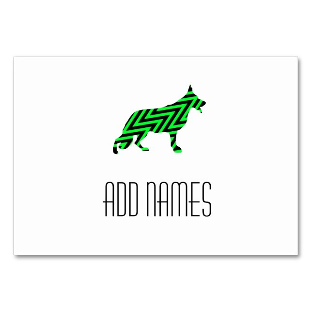 German Shepherd Tablecards Table Number (Front)