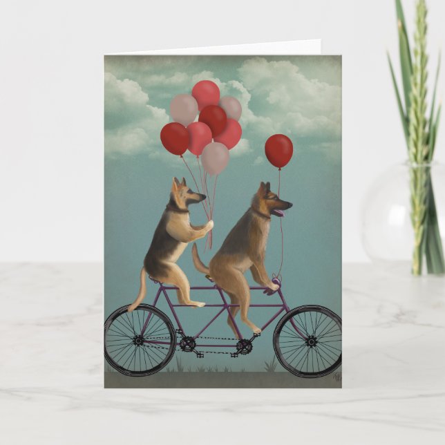 German Shepherd Tandem Card (Front)