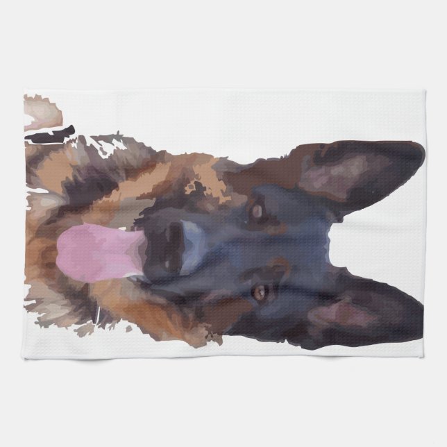 German shepherd tea towel (Horizontal)