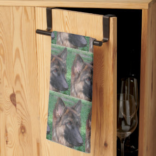 german shepherd tea towel