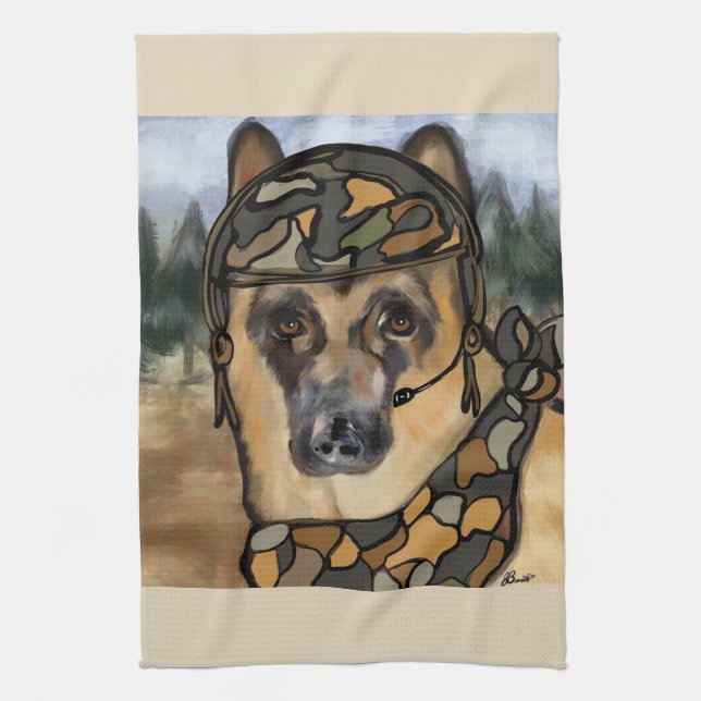GERMAN SHEPHERD    TEA TOWEL (Vertical)