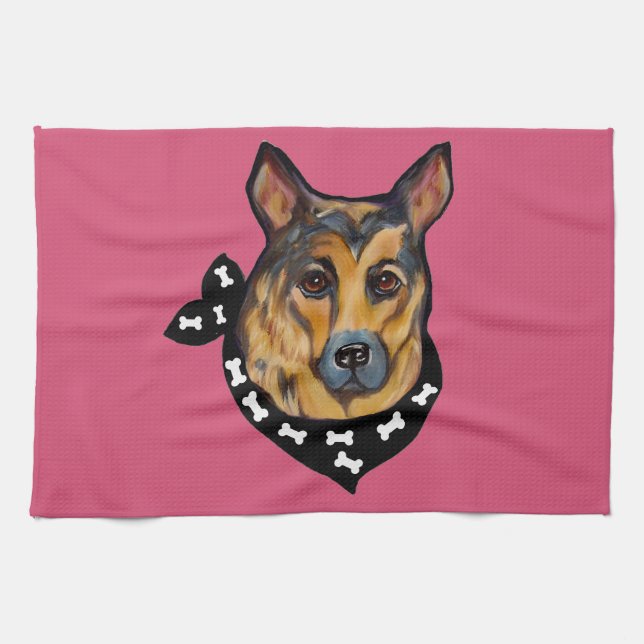 GERMAN SHEPHERD TEA TOWEL (Horizontal)