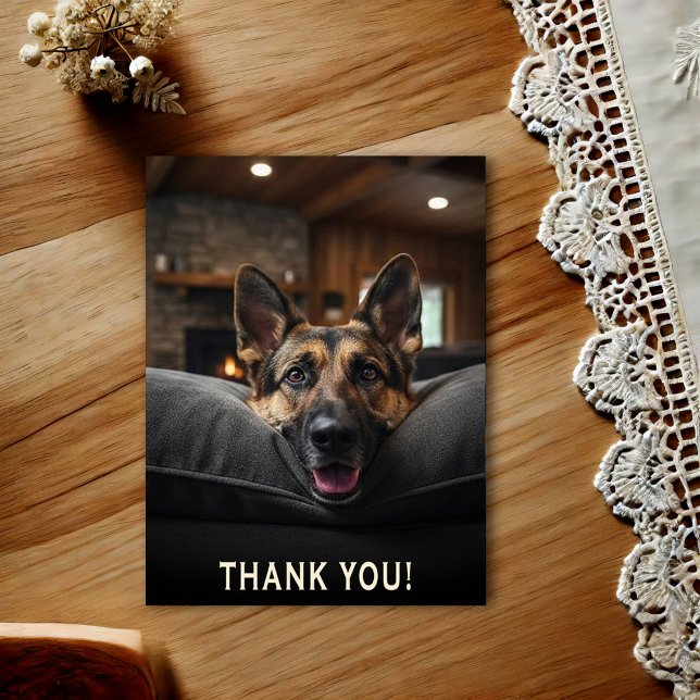 German Shepherd Thank You Postcard (Creator Uploaded)