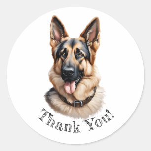 German Shepherd Thank You!  Stickers
