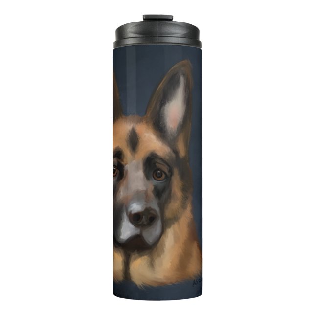 GERMAN SHEPHERD  THERMAL TUMBLER (Front)