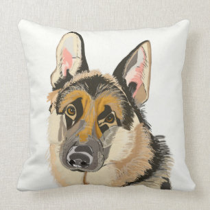 German Shepherd Throw Pilllow Cushion