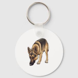 German Shepherd Tracking  Key Ring