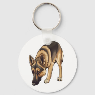 German Shepherd Tracking  Key Ring