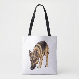 German Shepherd Tracking  Tote Bag