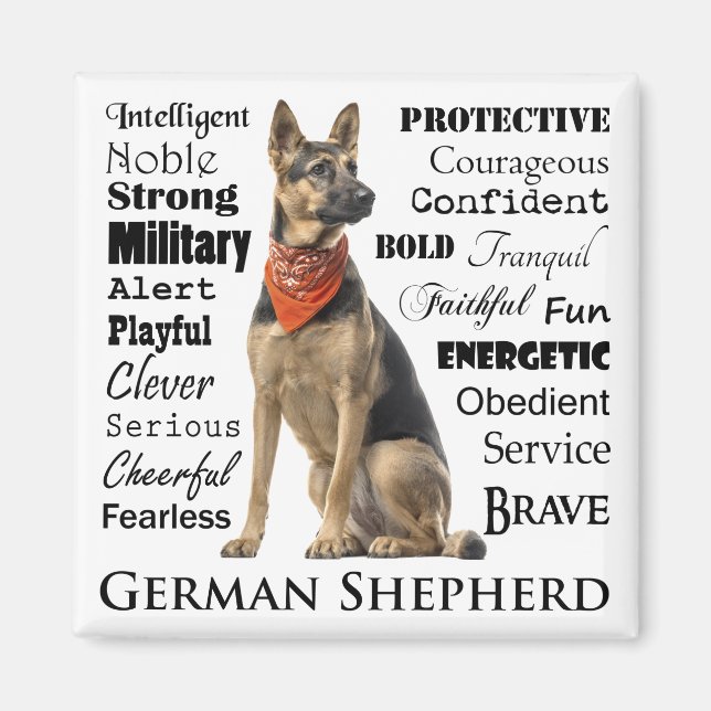 German Shepherd Traits Magnet (Front)