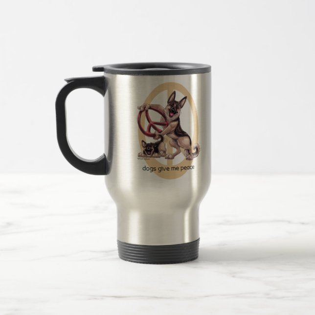 German Shepherd Travel Mug (Left)