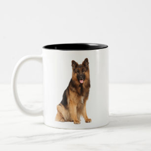 German Shepherd,tumbler wrap straight design, dog Two-Tone Coffee Mug