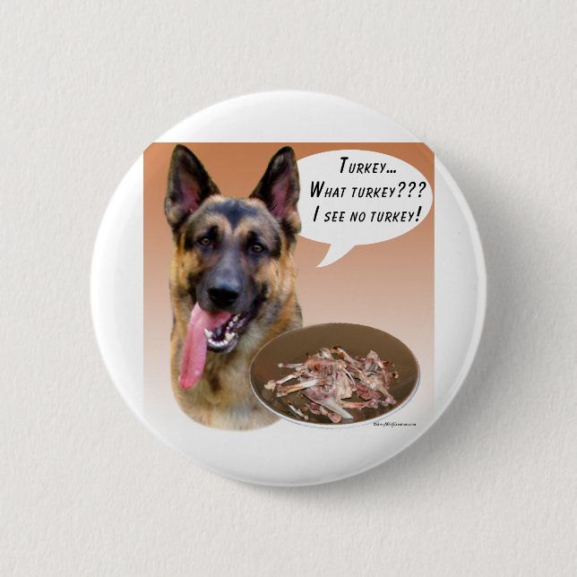 German Shepherd Turkey 6 Cm Round Badge (Front)