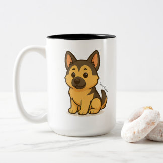 German Shepherd Two-Tone Coffee Mug