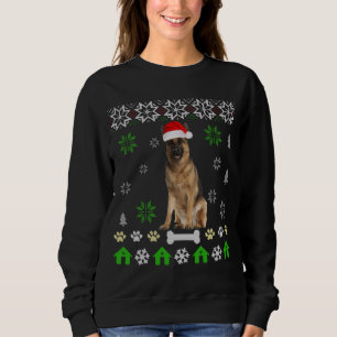 German Shepherd Ugly Christmas-German Shepherd Dog Sweatshirt