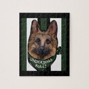 German Shepherd Underdog Jigsaw Puzzle