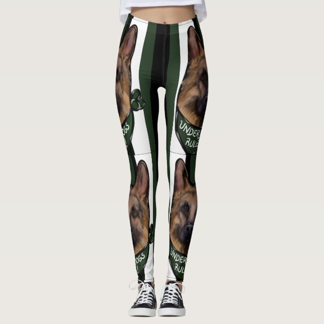 German Shepherd Underdog Leggings (Front)