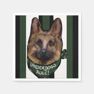 German Shepherd Underdog Napkin