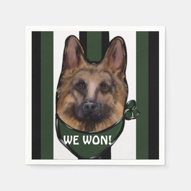 German Shepherd Underdog Napkin (Front)