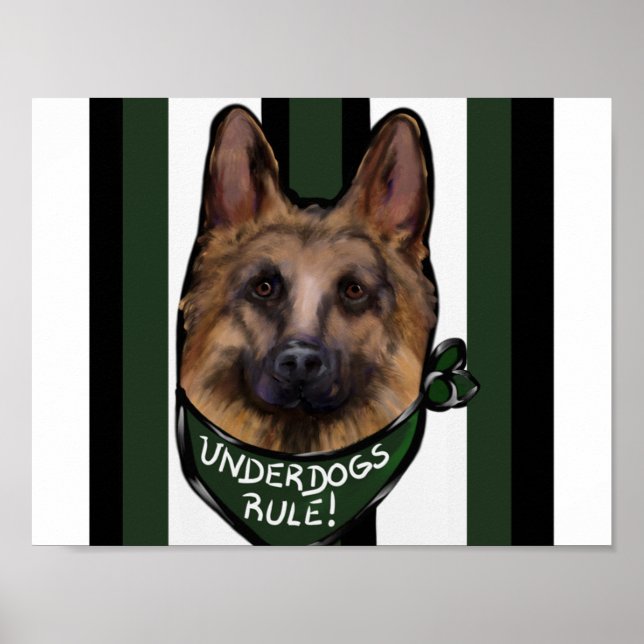 German Shepherd Underdog Poster (Front)