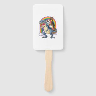 German Shepherd Unicorn Dinosaur T rex Funny Rainb Hand Fan