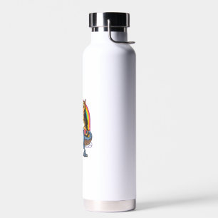 German Shepherd Unicorn Dinosaur T rex Funny Rainb Water Bottle