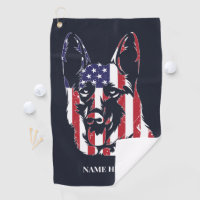 German Shepherd USA Flag