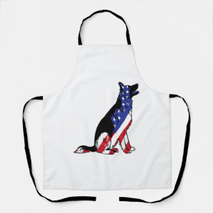 German Shepherd Usa Flag Patriotic Dog Apron