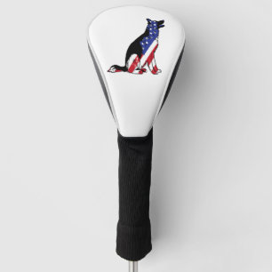 German Shepherd Usa Flag Patriotic Dog Golf Head Cover