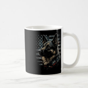 German Shepherd Usa Flag Patriotic Shepherd Coffee Mug