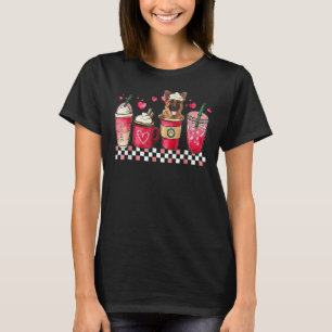 German Shepherd Valentine Coffee Lover Heart Women T-Shirt