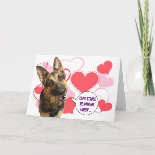 German Shepherd Valentine's Day Card