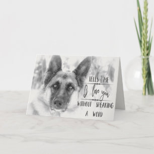 German Shepherd Valentine's Day Card