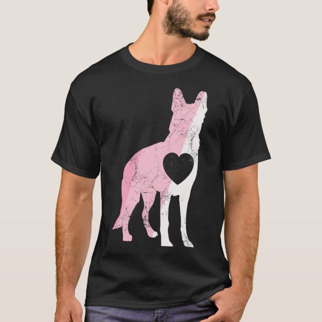 German Shepherd Valentines Day Cud Love Dog _1  T-Shirt (Front)