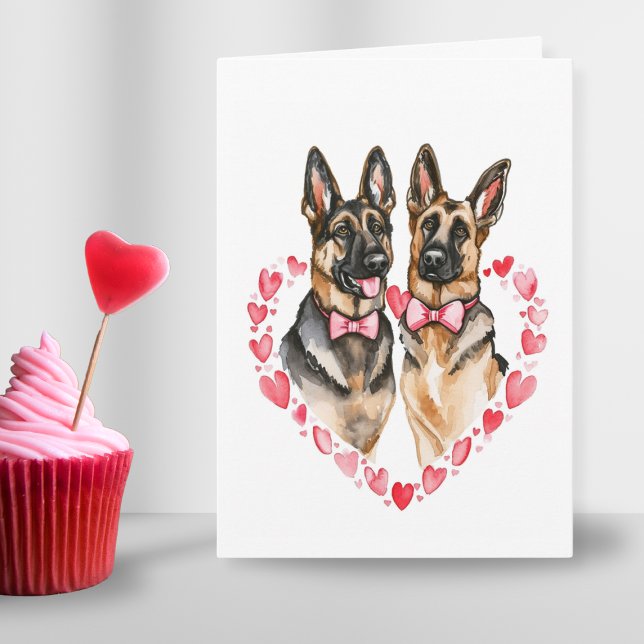 German Shepherd Valentines Day Love Dog Parents Holiday Card (German Shepherd Valentines Day Love Dog Parents Holiday Card)