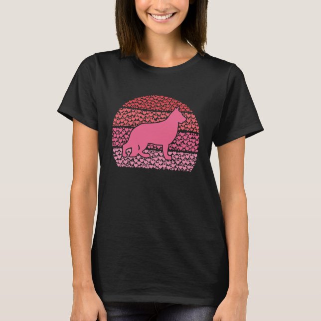 German Shepherd Valentine's Day My Dog Is My Valen T-Shirt (Front)