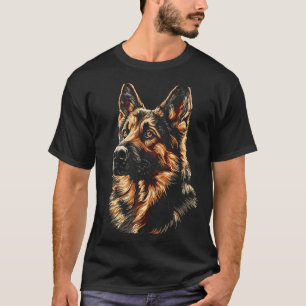German Shepherd Vector T-Shirt