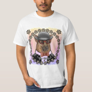 German Shepherd Wearing Glasses  T-Shirt